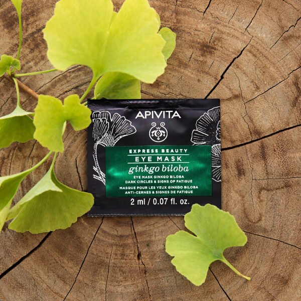 Apivita – Express Beauty Ginkgo Biloba Dark Circles & Signs of Fatigue Eye Mask