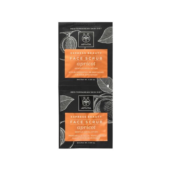 Apivita – Express Beauty Apricot Face Scrub for Gentle Exfoliation