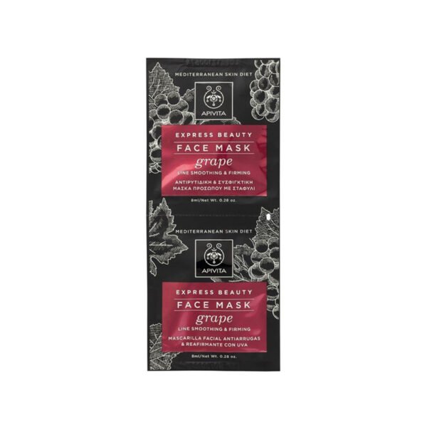 Apivita – Express Beauty Grape Face Mask, Line Smoothing & Firming