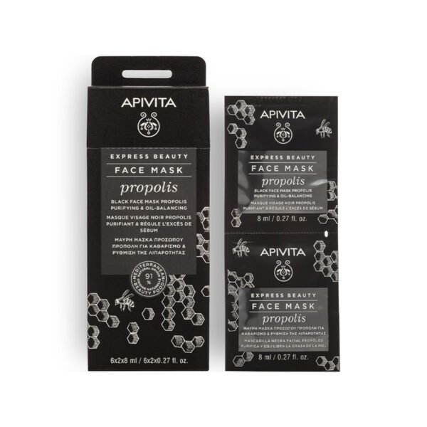 Apivita – Express Beauty Purifying & Oil-Balancing Black Face Mask