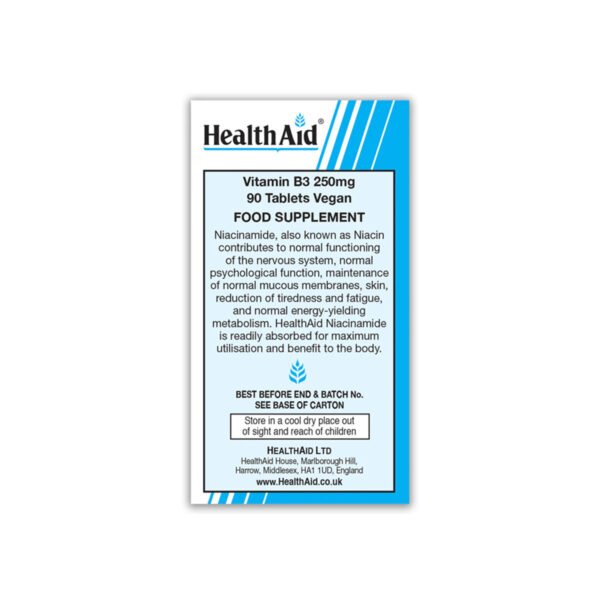 Health Aid – Vitamin B3 250mg