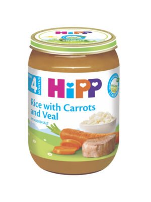 HiPP – Pure orizi me karrotë dhe mish viçi (4m+)