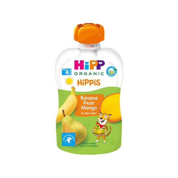 Hipp – HiPPiS Banane, Dardhë dhe Mango (4m+)