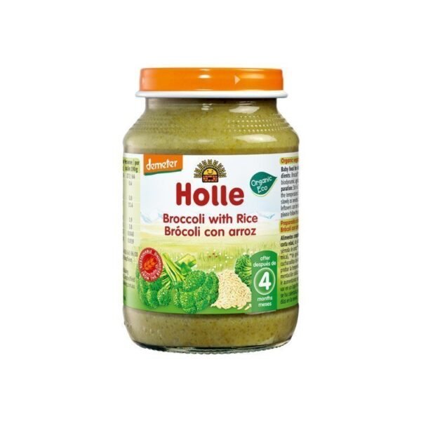 Holle – Pure me brokoli dhe oriz (4m+)