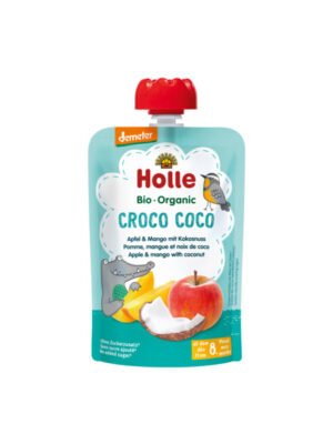 Holle – Croco Coco Pure frutash me mollë, mango dhe kokos (8m+)