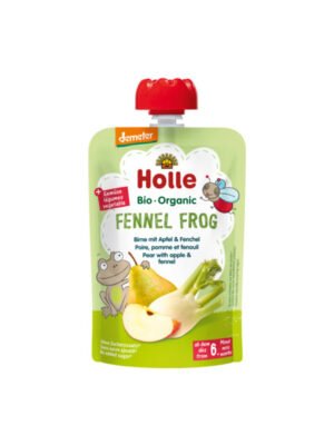 Holle – Fennel Frog Pure frutash me dardhë, mollë dhe finok (6m+)