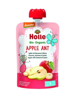 Holle – Apple Ant Pure frutash mollë, banane dhe dardhë (6m+)