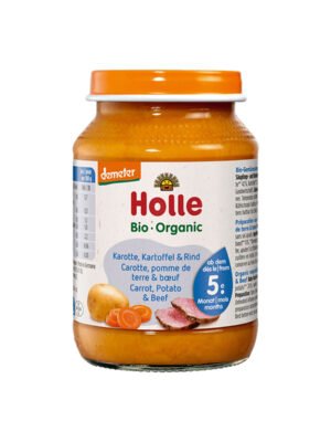 Holle – Pure me karrota, patate dhe mish viçi (4m+)