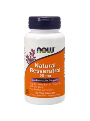 Now – Natural Resveratrol 50mg