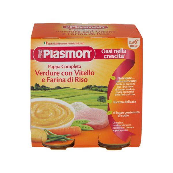 Plasmon – Complete Vegetable Porridge with Veal and Rice Flour (6m+)