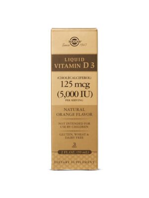 Solgar – Vitaminë D3 e lëngshme 125mcg (5,000 IU)