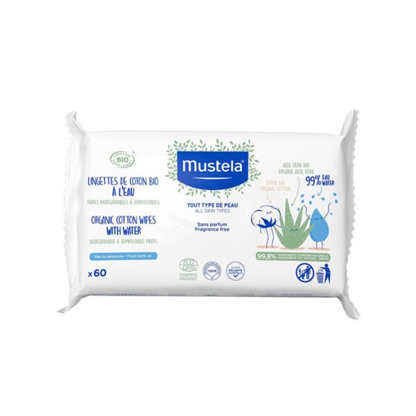 Mustela – Letra të lagura pambuku organik