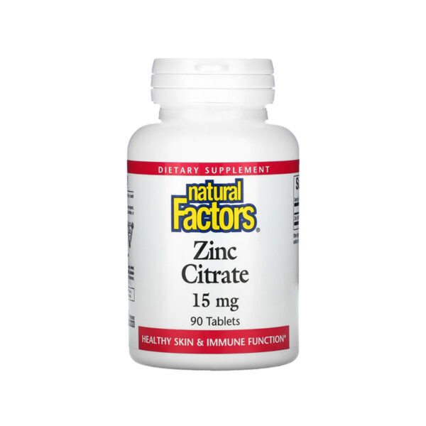 Natural Factors – Zinc Citrate 15mg