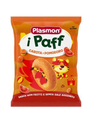 Plasmon – Pufka të buta me karrotë dhe domate (12m+)