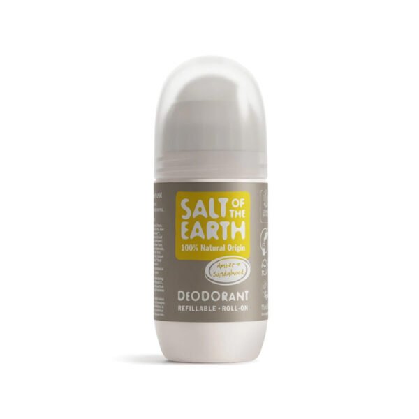 Salt of the Earth – Amber & Sandalwood Natural Refillable Roll-On Deodorant