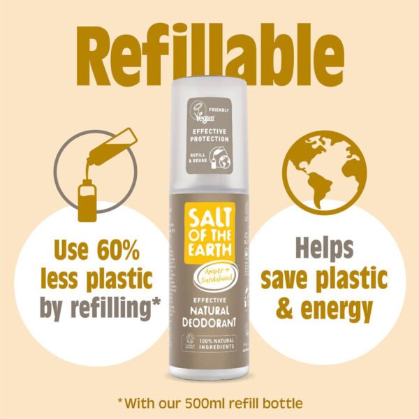 Salt of the Earth – Amber & Sandalwood Natural Deodorant Spray