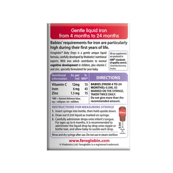 Vitabiotics – Feroglobin Baby Drops (4-24m)