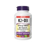 Webber Naturals – Vitamin K2 + D3 120mcg/1000 IU